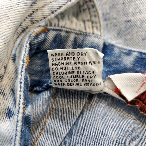 Vtg 80s G Pellini Acid Wash High Rise Pleated Denim Overalls Shortalls Mom Jeans - Picture 13 of 16